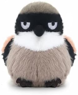 Amagogo Bird Doll Stuffed Animal Soft Toy Decorative Embroidered Short Polyester Fiber Weighted Particles Long Fluffiness Silky Smooth Suitable for Bedroom Gift Giving, Shrike