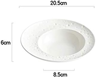 Miniatura 3 de WULFY Vajilla Ceramic Plates Can Be Used to Place Vegetable Soup, Broth, Cold Dishes, Noodles, and Fruits at Home (Size  Small)
