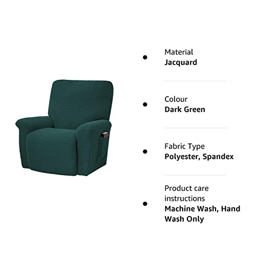 LiveGo Jacquard Recliner Chair Covers, Stretch Polyester Spandex Recliner Cover 4 Pieces - Image 4