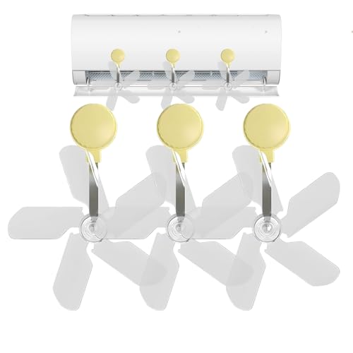 Wezalget Pantalla para boquilla de aire – Biombo para acondicionados | Guía direccional con ventosas 3 Deflectores para refrigeración calefacción y circulación de aire