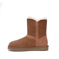 Yellow Earth Women's Harper 2 Button Ugg Boot, Chestnut, US 8