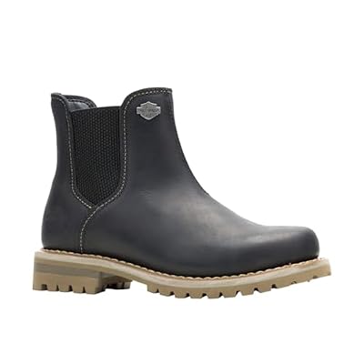 Harley-Davidson Footwear Womens Gynger Round Toe Chelsea Casual Boots Ankle Low Heel 1-2