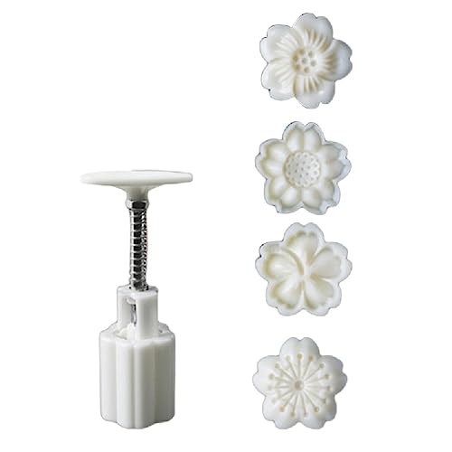 apughize Mooncake Stamps Shape DIY Mooncake Moulds Festival DIY Hand Press Mooncake Decoration Tools Plastic Mooncake Stamps