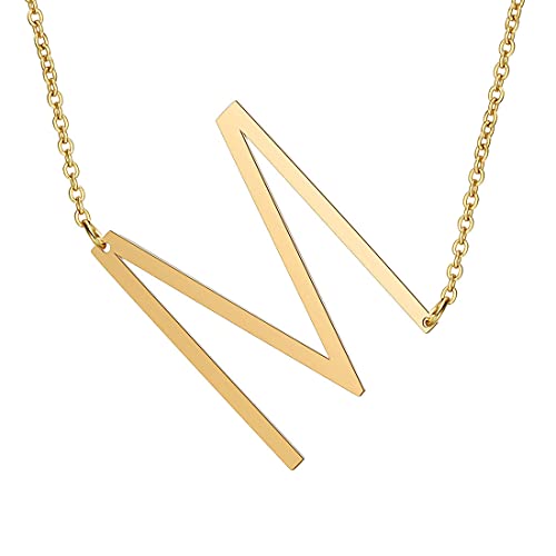 Image of Yellow Chimes Fashion Stainless Steel Gold Plated Initial Letter Pendant for Women and Girls