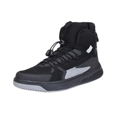 Image of Red Chief Sports Casual Sneakers for Men & Boys | Stylish Lace Up Low Ankle Shoes | Everyday Sneakers | Comfortable Trendy Footwear | Black-Hr.Grey | Size-7 | C6002 F021