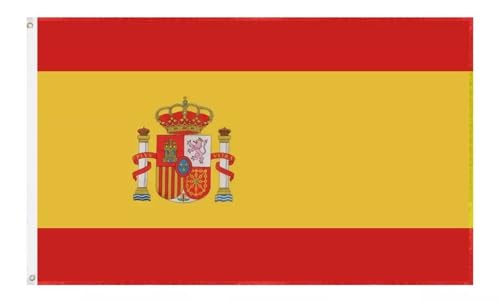 Bandera de España Grande 90cm x 150cm Spain flag Tela Poliéster color vivo y...