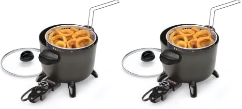 Image of Presto 06006 Kitchen Kettle Multi-Cooker, Steamer, Deep Fryer, Black (Pack of 2)