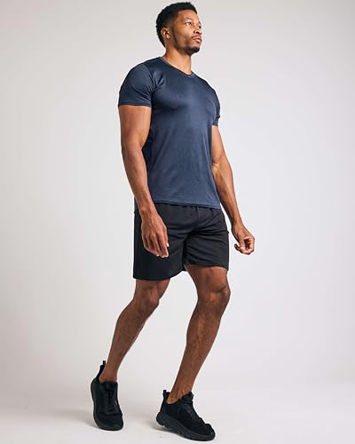 Image of 5 Pack: Men's V-Neck Dry-Fit Moisture Wicking Active Athletic Tech Performance T-Shirt