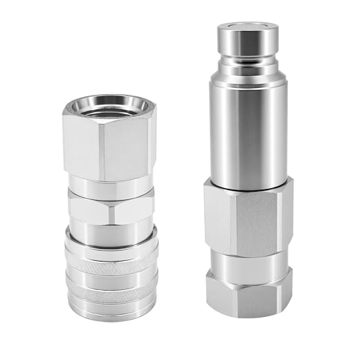 Image of Male & Female Flat Face Coupler Kit 7246777 7246790 Compatible with Bobcat 542 653 751 853 963 B100 B200 B250 BL275 319 320 334 418 425 428 430 E08 E10 E32i E35 2300 5600