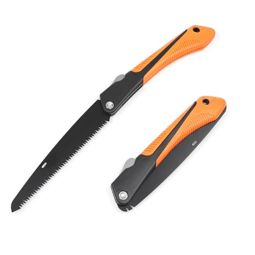 Milifox Folding Hand Saw 10 Inch Portable Foldable Pruning Saw with Triple-Cut SK5 Blade for Gardening Wood Cutting Tree Trimming Outdoor Camping Hunting Survival