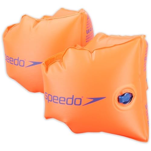 Speedo Unisex-Adult Inflatable Swimming Armbands | Learn to Swim| Float | Kids Swimming, Orange, 2-6