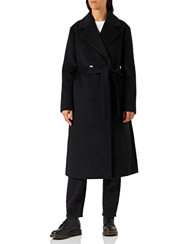 Manteau en laine Femme coupe ceinturée Armani Exchange veste longue d'hiver
