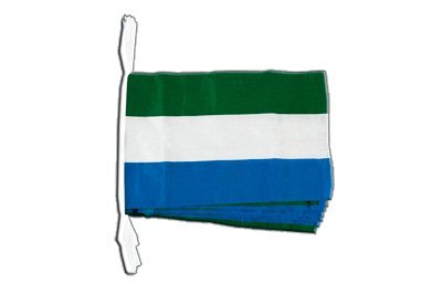 Guirlande Sierra Leone géante de 8,9 m idéale pour fête nationale et grand buffet