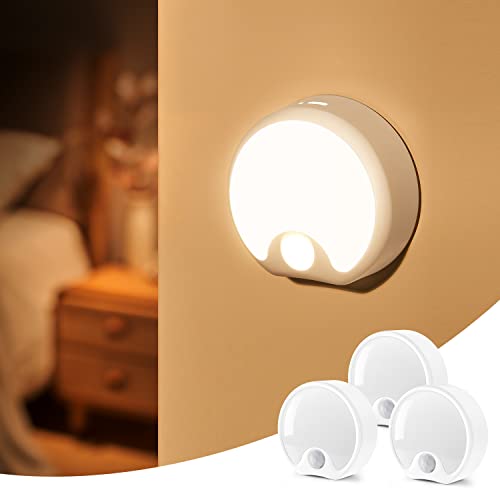 Nachtlicht mit Bewegungsmelder Innen[3 Stück], USB Aufgeladen+Auto...