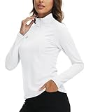 AjezMax Mujer Deportiva Camiseta de Manga Larga Secado Rápido Fitness Invierno Golf Tops