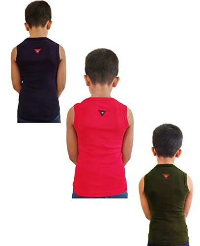 Image of HAP Boys Printed Mega Vest | 100% Cotton Multi Color Tank top |Sleeveless Tshirt