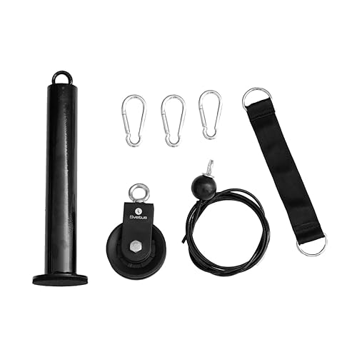 Kit Poulie Sveltus Noir Unique pour Adulte Unisexe - Matériel de Fitness
