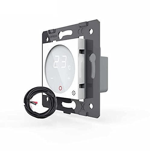 Livolo Innenleben Digitales Touch Raumthermostat mit Bodenfühler/Temperaturfühler für Fußboden/Elektroheizung mit Stellmotoren Weiss Livolo Innenleben Digitales Touch Raumthermostat mit Bodenfühler/Temperaturfühler für Fußboden/Elektroheizung mit Stellmotoren Weiss