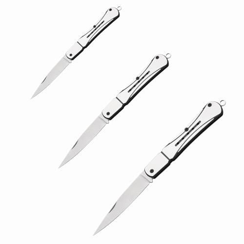3 pezzi Coltello da tasca pieghevole multiuso in acciaio inossidabile