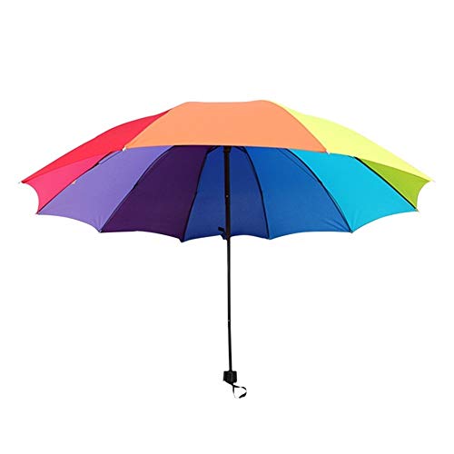 Paraguas 10 Colores Parasol del Arco Iris de Las Mujeres Big Three...