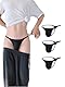 KUKUMOOD Herren-Nylon-Tangas – Nahtloser T-Rücken, sexy Slip mit niedriger Taille, G-String, Beutel, Unterwäsche, Schwarz/Schwarz, 3 Stück (XL)
