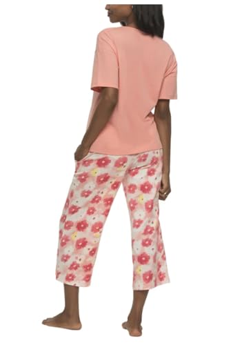 Image of Felina Women's 4 Piece Cotton PJ Sleep Set, Tee, Tank, Short, and Pant