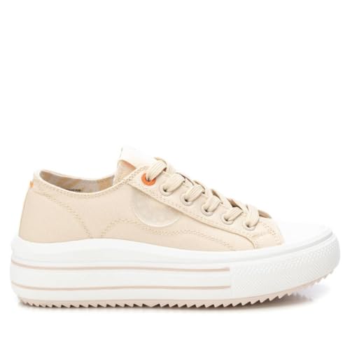 REFRESH - Zapatilla Mujer Beige - Calzado Cómodo y Versátil - Moda Casual - Modelo 17271905 (Talla 37)