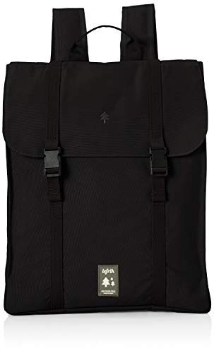 Lefrik - Mochila Ordenador Portatil Handy Casual y Práctica - Tejido 100% Reciclado - Eco Friendly (black plastic hook)