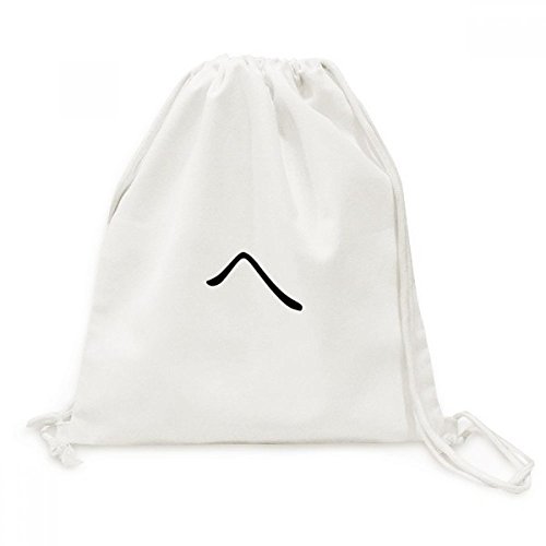 Sac à dos cordon Katakana japonais authentique en toile résistante aux finitions soignées