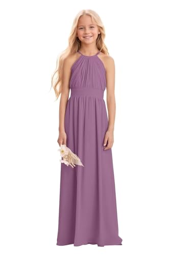 Dessiny Ruffles Junior Chiffon Bridesmaid Dresses Flower Girl Dress for Wedding First Communion Dress 2025 DE500