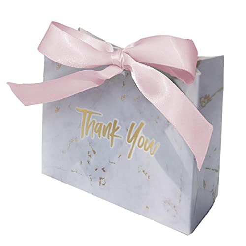 PERFECTHA Papier Candy Box, DIY Geschenken Candy Bag Box Met Marmer Patroon, Snoep Dozen Voor Bruiloft Engagement… - Image 3