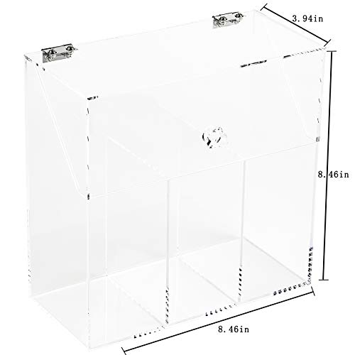 Acrylic Makeup Brush Holder with Dustproof Lid, MUZILAN Large Capacity Acrylic Clear Cosmetic Brush Storage Organizer for Vanity, with 3 Drawers and Pearls