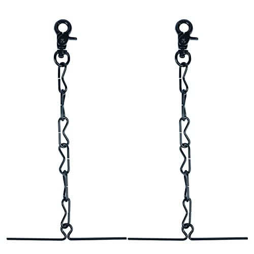 Image of MELOTOUGH Tape Thong for Tool Belt Waist Electricians Tape Holder Chain with Keyring and trigger snap hook Black Plating 2 pack