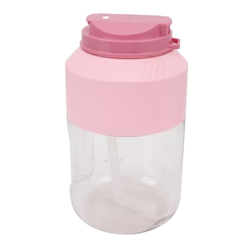 Licuadora Portátil, 1l Tapa Dual Recargable Botella de Taza de Exprimidor de Licuadora Personal Ealtílica Recargable para Viajes Al Aire Libre (PINK)