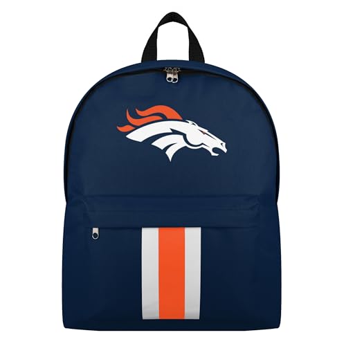 FOCO NFL Denver Broncos Logo Stripe Football School Backpack
