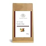 Té Verde Chai 100g – Sencha y Chun Mee con Especias Naturales – Antioxidante, Digestivo y Revitalizante – Mezcla Aromática con Canela, Jengibre y Cardamomo – La Tetera de la Abuela