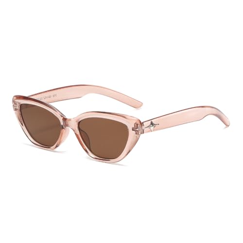 Lunettes de soleil oeil de chat marron clair : oubliez l'éblouissement avec le style UV400