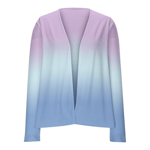 Gradient Cardigans for Girls Kids Open Front Long Sleeve Cardigan Sweater Coats Fall Tops with Pockets 5-14 Years4