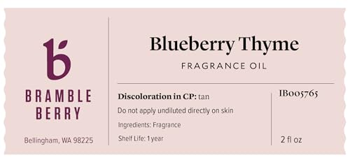 Image of Bramble Berry Blueberry Thyme Fragrance Oil 2 oz | Sweet Herbal Scent for Soap Making, Candles, Lotion, Bath Bombs & Perfume | Skin Safe, Vegan, Paraben & Phthalate Free