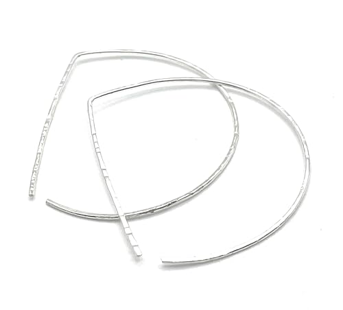 Creoles en Argent 925 de 36 mm, les boucles d'oreilles minimalistes pour femme
