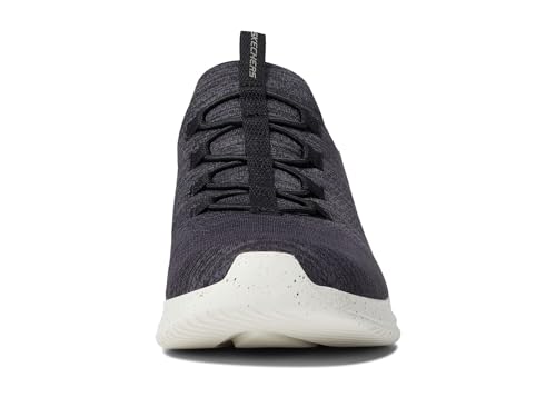 Skechers Homme Ultra Flex 3.0 Smooth Step Sneakers,Sports Shoes, Black Knit/Trim, 41 EU