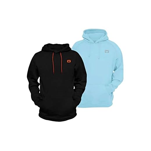 Kit 2 Blusas De Frio Moletom Com Bolso Canguru E Capuz (GG, Preto e Azul Bebe)