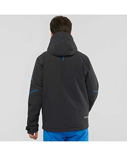 Salomon Jaqueta masculina de borda padrão, bandeira/branca, média