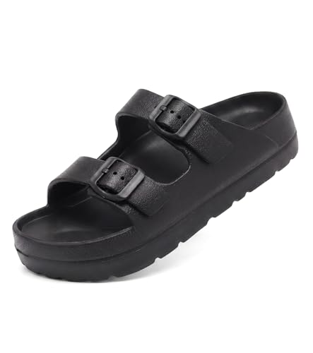 Image of Haifago Women's Platform Sandals with Arch Support, Summer Beach Slides Adjustable Buckle Comfortable Lightweight EVA Slip on Slide