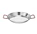 qiuqiu Padella per Paella in Acciaio Inossidabile Padella per Frutti di Mare Spagnola Padella Antiaderente Cucina Pollo Fritto Piatto di Frutta Utensile da Cucina 24CM