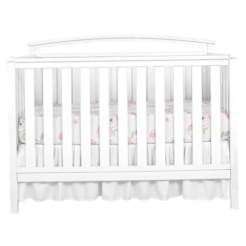 Opiniones y reviews de Faldones para cunas los mejores 5. 42 AZIDWERYQ Falda de Cuna para bebés, niños o niñas, Falda de Cama Cuna Blanca Bohemia, decoración Elegante Vintage para guardería, 28x52x14 Pulgadas