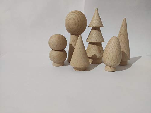 ultra design Wooden Tree Toy (Small) – Pack of 6 showpiece
