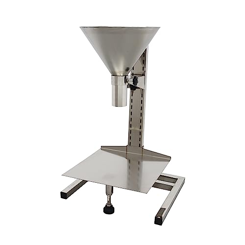 LGXEnzhuo Stainless Steel Feeding Hopper with Support Stand Manual Filling Package Funnel Under Funnel Diameter 3.1inch
