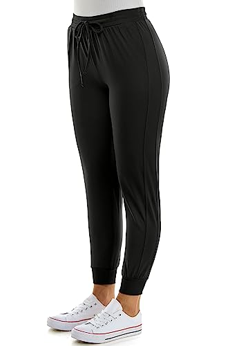 Zac & Rachel Women's Pull on Jogger Pant with Tie Front and Side Pockets3