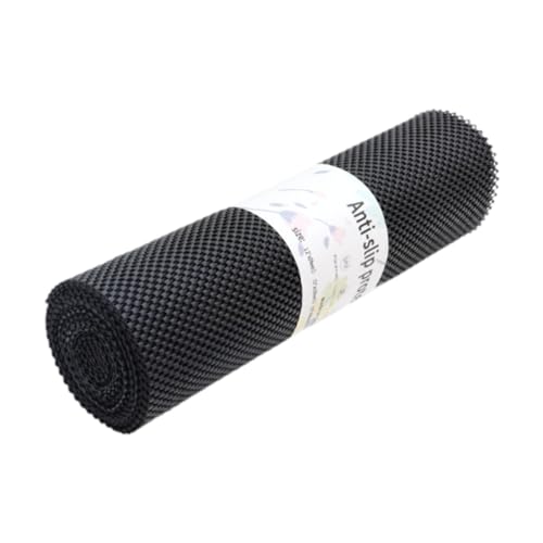 Tapis de Revêtement Armoires de Cuisine Antiderapant, Rouleau Protection de Tiroirs Non-Adhésif Imperméable, Tapis Fond de Tiroir en PVC Cuisine pour Table Armoire (40 Cm X 300 Cm)，Noir